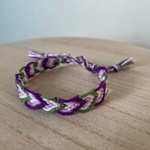 Flowering Violets Woven Bracelet